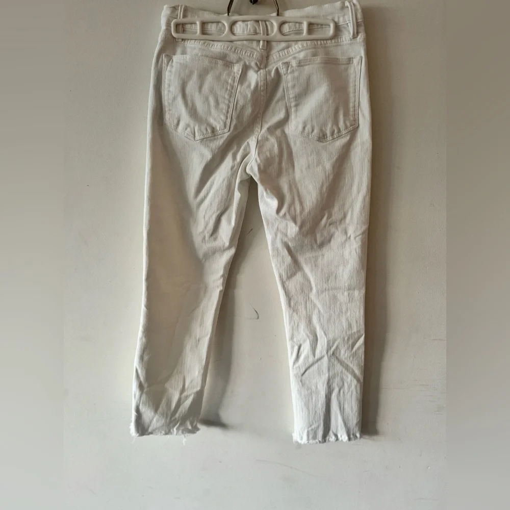 FRAME Le High Straight White Fray Jeans Size 28 - Picture 10 of 15